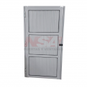 Puerta retrete de aluminio acanalada de 0,80 x 1,50 con pasador