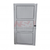 Puerta retrete de aluminio acanalada de 0,80 x 1,50 con pasador