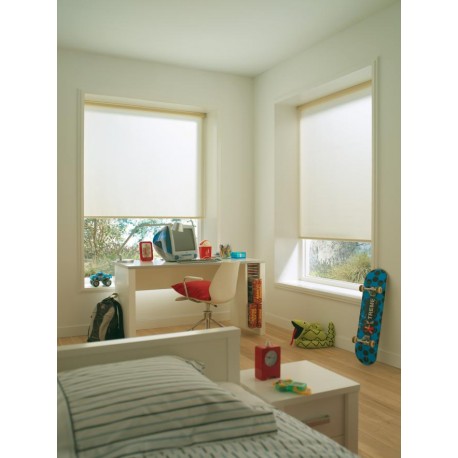 Cortina roller blackout bloque 100% color blanca para ventana