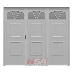 Portón de aluminio eco revestido liso Mod. 502