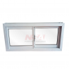 Ventana de aluminio tipo cocina de 0,80 x 0,40 con dos hojas corrediza