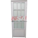 Puerta de aluminio acanalada 3/4 vidrio de 0,80 x 2,00