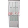 Puerta de aluminio acanalada 3/4 vidrio de 0,80 x 2,00