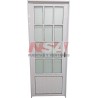 Puerta de aluminio acanalada 3/4 vidrio de 0,80 x 2,00