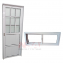 Ventana de aluminio + puerta de aluminio