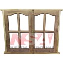 VENTANA DE ALGARROBO DE ABRIR SIN CELOSIAS 120X100
