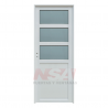 Puerta de aluminio tubular MOD. 311 con 1/2 vidrio entero