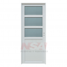 Puerta de aluminio tubular MOD. 311 con 1/2 vidrio entero