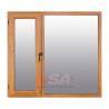 Ventana Sureña de pvc de 1,50 x 1,10 simil madera roble