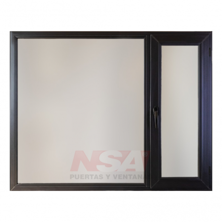 Ventana Sureña de pvc de 1,20 x 1,50 color negro vidrio de 4mm