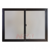 Ventana de pvc de 1,50 x 1,00 color negro con vidrio de 4mm