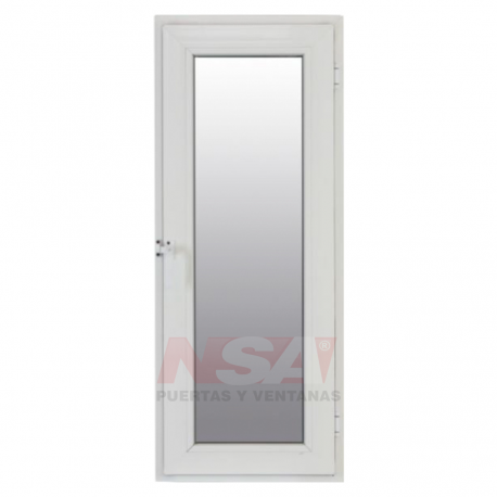 Ventana de abrir de pvc de 0,45 x 1,10 color blanco con vidrio de 4mm