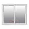 Ventana corrediza de pvc de 1,20 x 1,00 color blanca con vidrio de 4mm