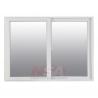 Ventana corrediza de pvc de 1,50 x 1,00 color blanca con vidrio de 4mm