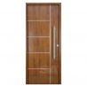 Puerta de chapa inyectada Linea Deluxe Wood simil madera Nogal