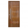 Puerta de chapa inyectada Linea Deluxe Wood simil madera Nogal