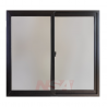 Ventana de pvc de 1,20 x 1,00 color negro con vidrio de 4mm