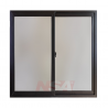 Ventana de pvc de 1,00 x 1,00 color negro con vidrio de 4mm