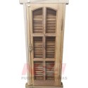 Ventana de madera de 0,50 x 1,20 con celosía de abrir