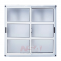 Ventana de aluminio Linea Moderna de 1,00 x 1,00 vidrio repartido Ventana de aluminio Linea Moderna de 1,00 x 1,00 vidrio repartido