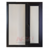 Ventana de aluminio sureña de 1,20 x 1,50 color negro con vidrio DVH