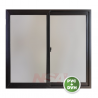 Ventana de PVC de 1,20 x 1,00 color negro con vidrio DVH