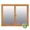 Ventana de PVC de 1,50 x 1,00 simil madera roble con vidrio DVH.