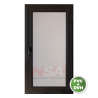 Ventana de abrir de PVC de 0,60 x 0,90 color negro vidrio DVH