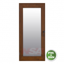 Ventana de abrir de PVC de 0,45 x 0,90 símil madera nogal vidrio DVH