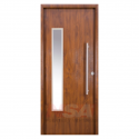 Puerta de exterior inyectada Linea Deluxe Wood simil madera Nogal
