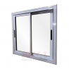 Ventana de aluminio corrediza de 1,00 x 1,00 con tapamarco