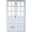 PUERTA DOBLE DE ALUMINIO 1/2 VIDRIO 150X200 PUERTA DOBLE DE ALUMINIO 1/2 VIDRIO 150X200