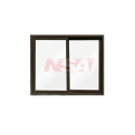 (D) VENTANA CORREDIZA VIDRIO ENTERO 150X100 - ALUMINIO BRONCE