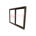 (D) VENTANA CORREDIZA VIDRIO ENTERO 150X100 - ALUMINIO BRONCE