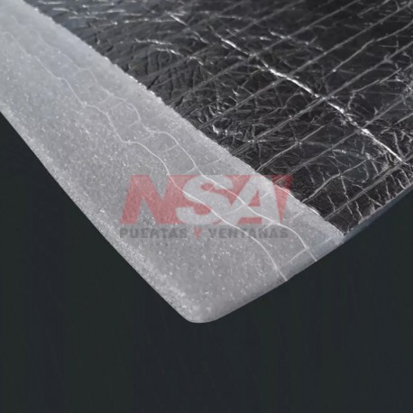 Rollo aislante ALUSTARK blanca c/lamina aluminizada y red incorporada