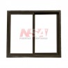 VENTANA CORREDIZA VIDRIO ENTERO 120X100 - ALUMINIO BRONCE