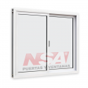 Ventana de aluminio de 1,00 x 1,00 con dos hojas corredizas