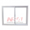 Ventana de aluminio de 1,20 x 1,00 con dos hojas corrediza