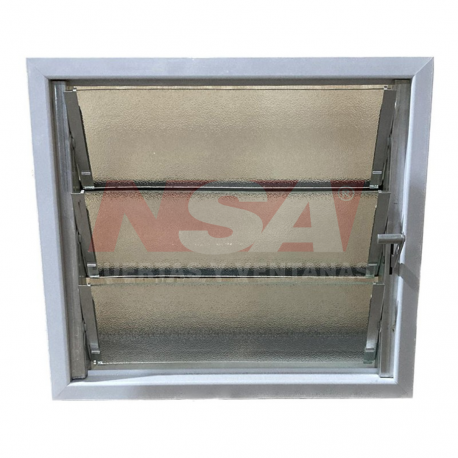 Aireador de aluminio de 0,40 x 0,36 con reja y mosquitero