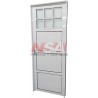 Puerta de aluminio acanalada 1/4 vidriada de 0,70 x 2,00