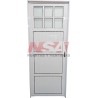 Puerta de aluminio acanalada 1/4 vidriada de 0,70 x 2,00