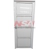 Puerta de aluminio acanalada ciega de 0,70 x 2,00