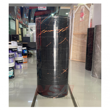 Placa de pvc simil marmol Modelo Portoro de 2,44 x 1,22 mts