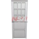 Puerta de aluminio acanalada 1/2 vidriada de 0,70 x 2,00