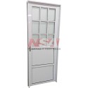 Puerta de aluminio acanalada 1/2 vidriada de 0,70 x 2,00