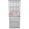 Puerta de aluminio acanalada 1/2 vidriada de 0,70 x 2,00