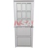 Puerta de aluminio acanalada 1/2 vidriada de 0,70 x 2,00