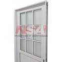 Puerta de aluminio acanalada 1/2 vidriada de 0,70 x 2,00