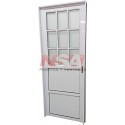 Puerta de aluminio acanalada 1/2 vidriada de 0,70 x 2,00