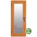 VENTANA DE ABRIR DE PVC 060X110 COLOR ROBLE VIDRIO DVH IZQ